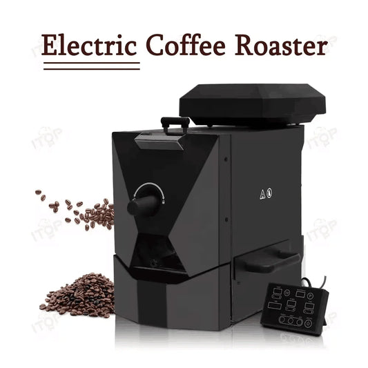 ITOP 500g Coffee Roaster 3 Roasting Programs Easy and Fun Operation Household Coffee Bean Roasting Machine with Smoke Filter