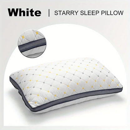 1pc Hotel's Same Feather Cotton Pillow Core Three-dimensional Neck Pillow For Sleeping Bedroom Dormitory Hotel Applicable