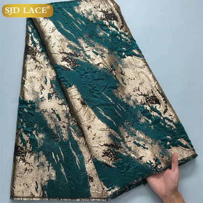 SJD LACA French African Brocade Lace Fabrics 2024 High Quality Nigerian Jacquard Damask Lace For Sewing Women Party Dresses 4023