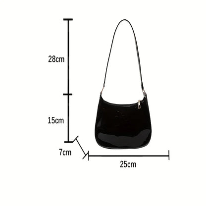 Stylish Solid Color Shoulder Bag, Mini Women'S Underarm Bag, Secure Zipper Wallet, Phone Pouch, Perfect Gift Choice, Fixed Strap