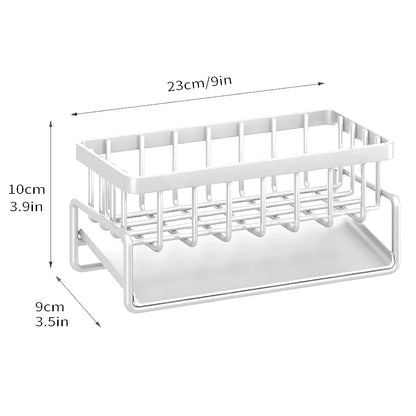 Sink Drain Rack Sponge Holder Sink Faucet Storage Soap Drainer Towel Rack Shelf Organizer Kitchen Accessories