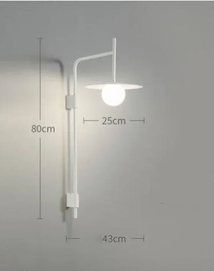 Nordic Creative Arm Movable Glass G9 Bulb Wall Lamp Living Room Restaurant Bedroom Hotel Study Bedhead LED Lighting Decor  Light