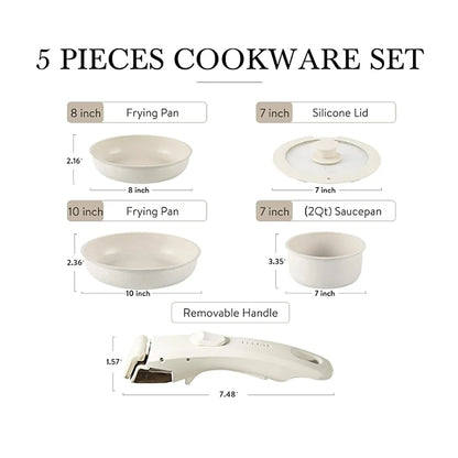 Hot Selling Home Kitchen Non Stick Pot Set Cookware Set Cooking 5st Non Stick Cookware Set