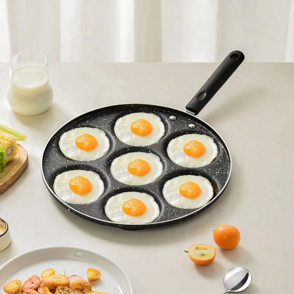 7 Holes Frying Pan Non Stick Fried Eggs Cooking Pan Burger Mold Household Kitchen Cookware Kitchen Cookware Non Stick Frying Pan