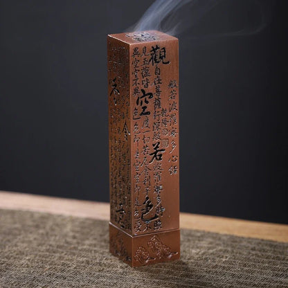 Creative Alloy Buddhist Sutra Incense Stick Burner Vertical Separate Incense Holder Home Office Lucky Decor Zen Ornament Burners