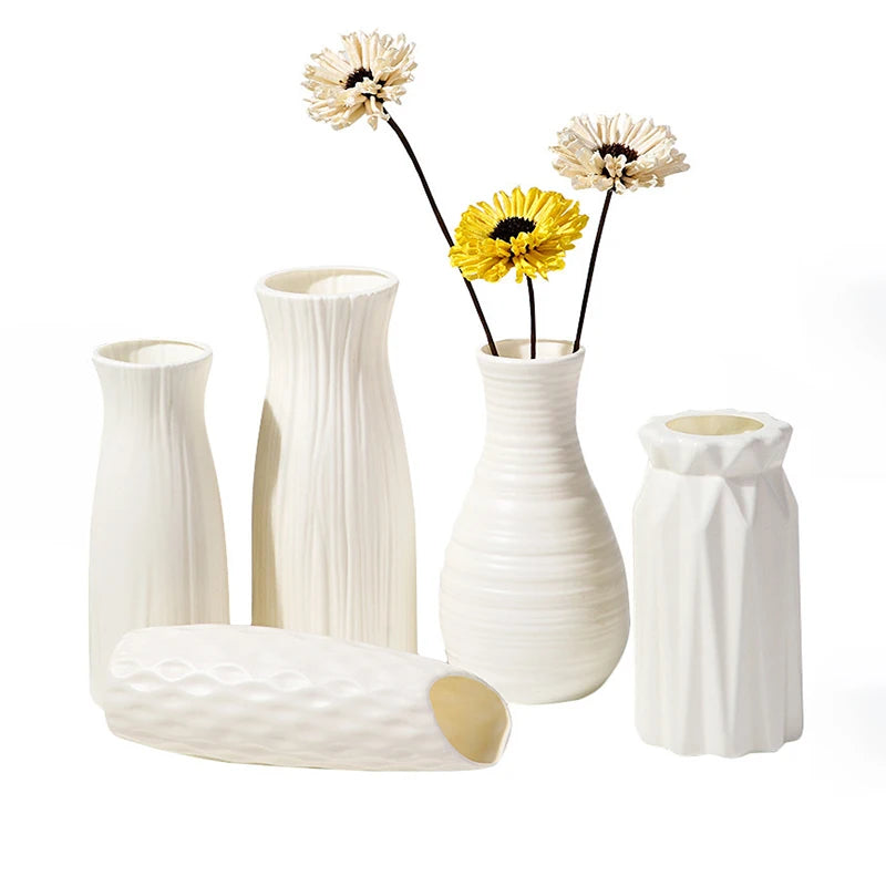 1pc Vase di plastica nordica semplice piccolo bottiglia di stocca