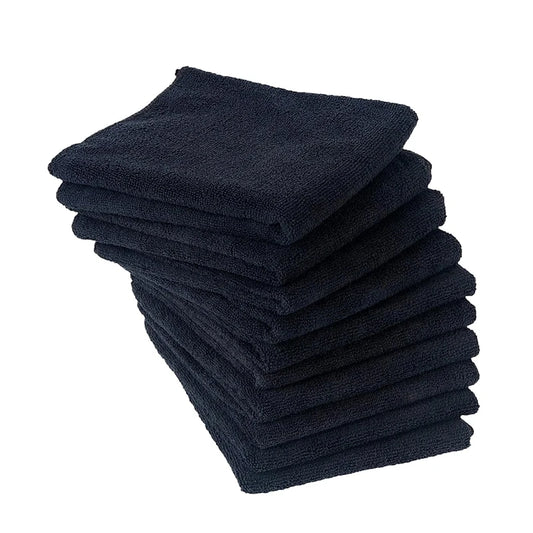 5/10 Pack Microfiber Salon Towels schwaarz Faarf 35x7cm grouss Salon Handdicher fir Hoerstrolist Microfiber Hoer Handduch