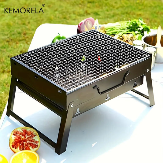 Portable BBQ Charcoal Grill in acciaio inossidabile piccolo mini barbecue kit di strumenti per esterni da cottura da campeggio picnic spiaggia portatile barbecue portatile