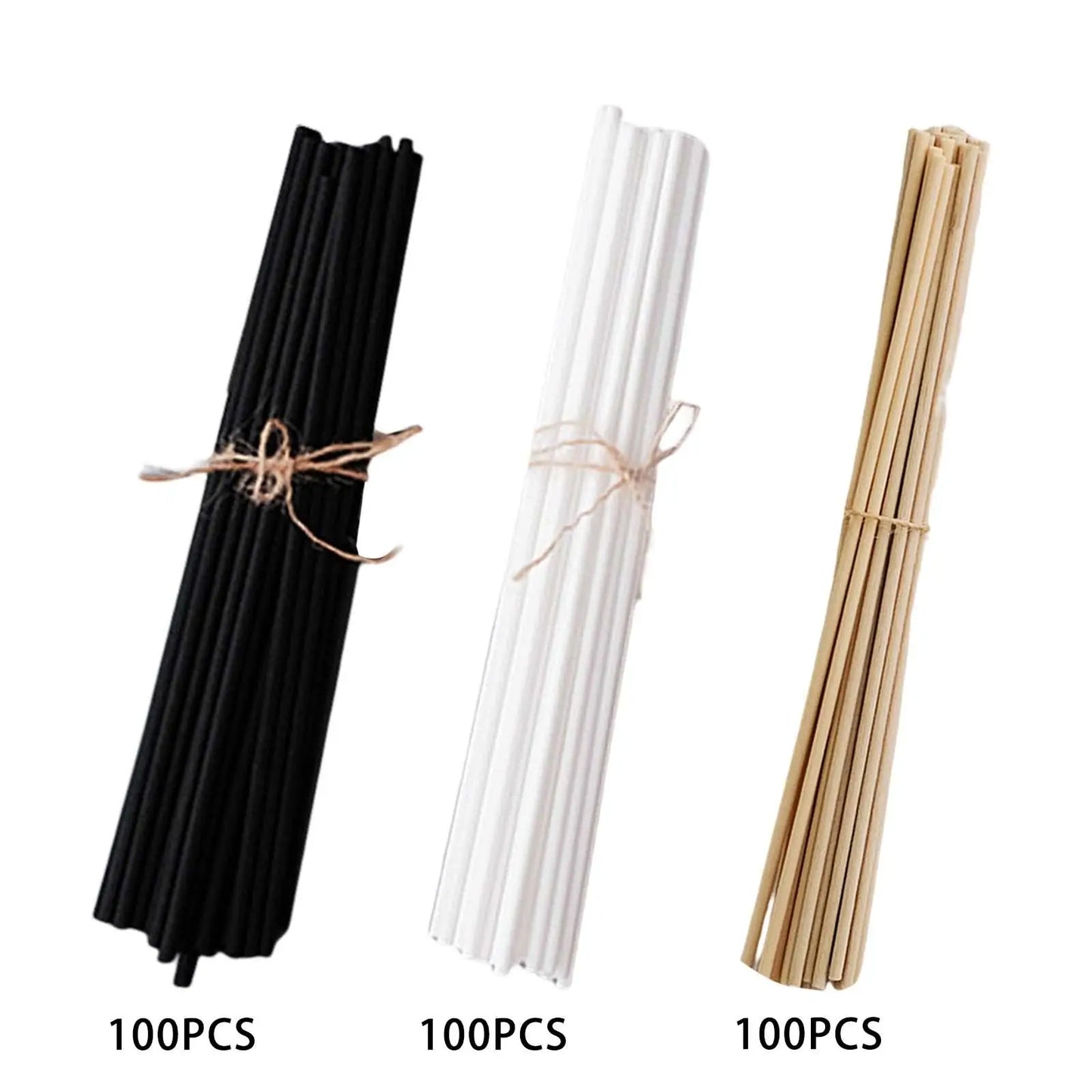 100 -stk riet diffuser sticks set 3 mm 8 inch geur vezel riet diffuser sticks voor slaapkamer woonkamer badkamer spa keuken