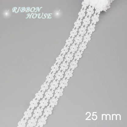(5 yards/roll) white Lace ribbon fabric Webbing Decoration Lovely gift packing polyester Material