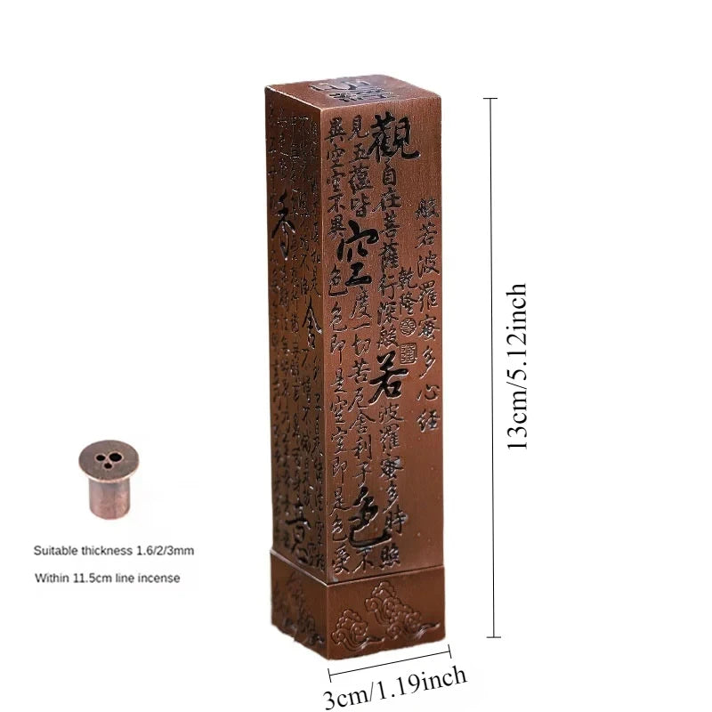 Creative Alloy Buddhist Sutra Incense Stick Burner Vertical Separate Incense Holder Home Office Lucky Decor Zen Ornament Burners