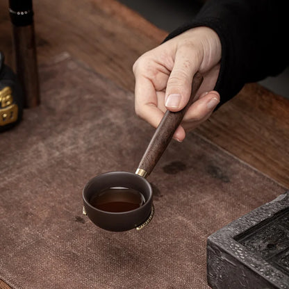 5pcs/definição Cerimônia de chá resistente ao calor ferramentas de chá de kung fu de madeira colher de chá chinesa colher de chá de chá com agulha de teto cenário suprimentos