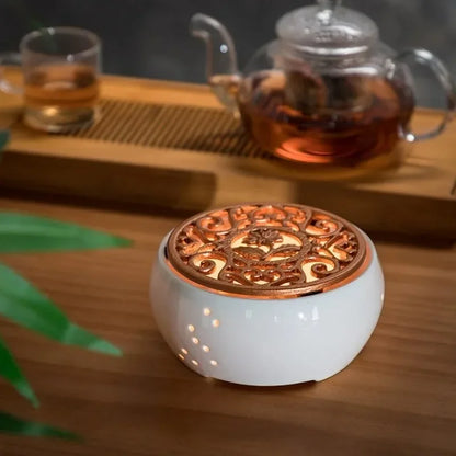 Ceramic Candle Heater Tea Pot Heating Base Tea Maker Filter Teapot Kettle Boiled Flower Tea Heated Warmer Wine