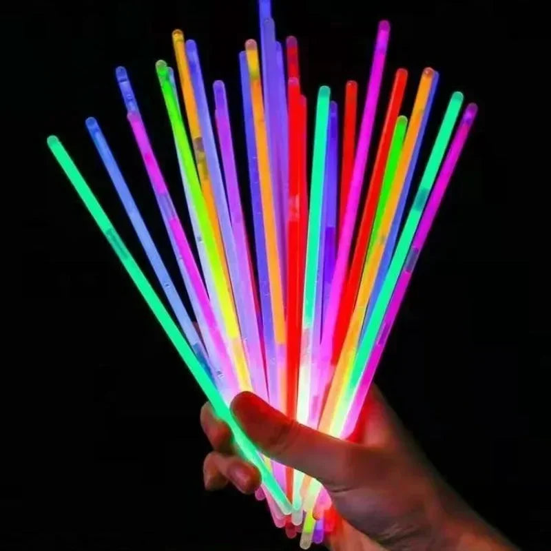 50 / 5pcs Fluorescescence Sticks Partei Multicolor Glühbel Stick Haltbar Luucht hell helleg Bléck Blicel Schmelzdeelung