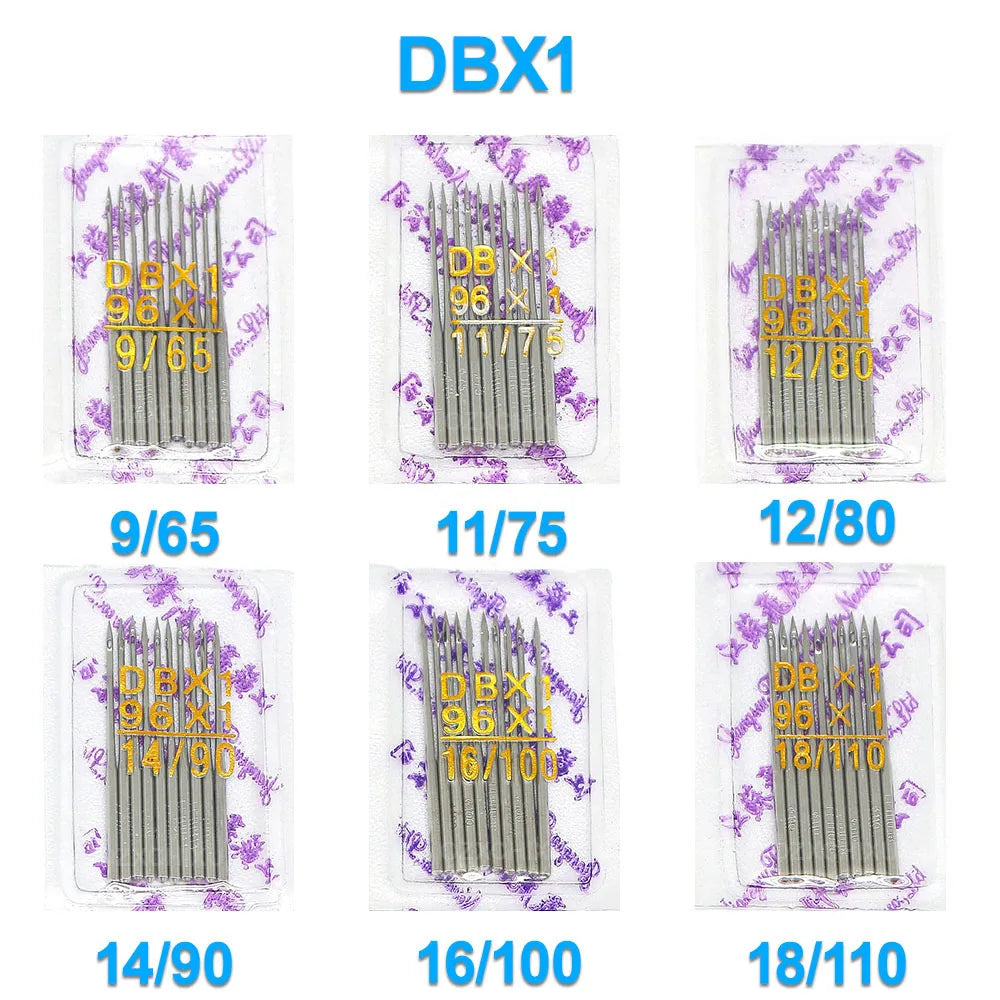 20 PCS DBX1 A agulhas de costura #9 11 12 14 16 18 Tamanho para cantor irmão Industrial Lockstitch Overlock Machine Acessórios