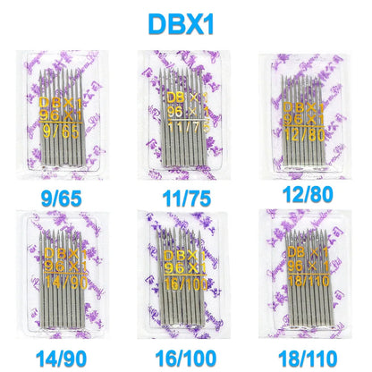 20 pezzi DBX1 Aghi da cucire #9 11 12 14 16 18 Dimensioni per cantante Fratello Industrial Locktitch Overlock Accessori per macchine per cucire