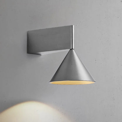 Italian Minimalist aluminum conical geometric bedside wall lamp warm wall lamp for living room dining room corridor and hallway