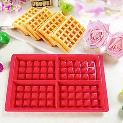 Silicone Waffle Cake Mold Waffle Maker Chocolate Bread Baking Molds Non-Stick Muffin Mould Bakeware Cookie Cooking Kitchen Tool