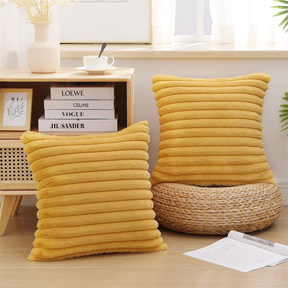 Olanly Faux Fur Pillow Cover 50x50cm Nordic Solid Cushion Cover 45x45 Soft Fluffy Pillowcase Decor Plush Throw Pillow Case Sofa