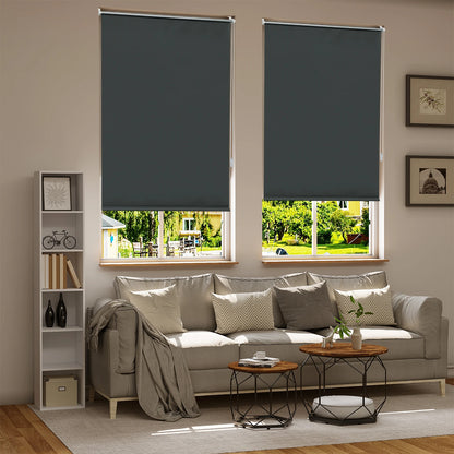 Blackout Roller Blinds Window Blinds No Drilling Thermal Clamping Blind Side Pull Privacy Sun Protection for Windows Doors