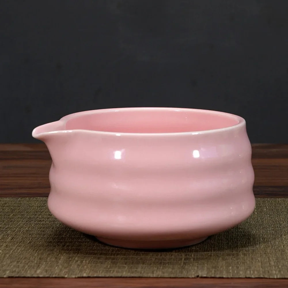 1/4/5pcs set Ceramic Matcha Bowl Large Capacity Smooth Matcha Whisk Stand High Temperature Resistant Tea Salad Soup Bowl