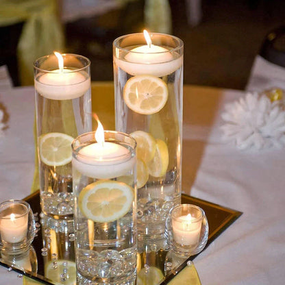 Large capacity Cylinder Wedding Glass Cup Candlestick Straight Tube Glass Vase Dining Table Candle Decoration Art Storage Jar