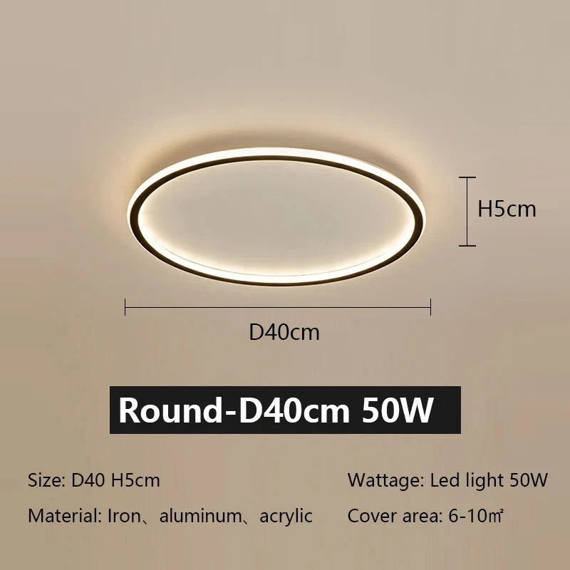 Ultrathin Minimalist LED Ceiling Light Nordic Circle Bedroom Lamp Home Decor Interior Living Room  Balcony Ceiling Pendant Lamp