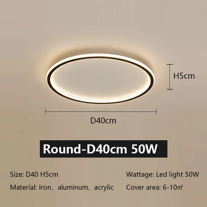 Ultrathin Minimalist LED Ceiling Light Nordic Circle Bedroom Lamp Home Decor Interior Living Room  Balcony Ceiling Pendant Lamp