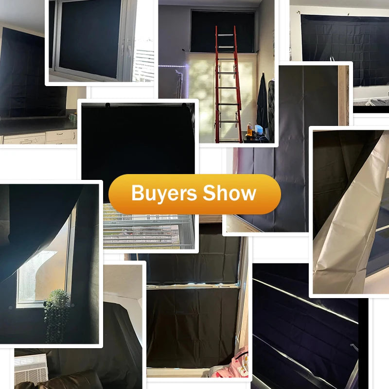 100% Blackout Curtains DIY Portable No Drill Travel Blackout Shades Film Blackout Blinds Sunblock Window Cover