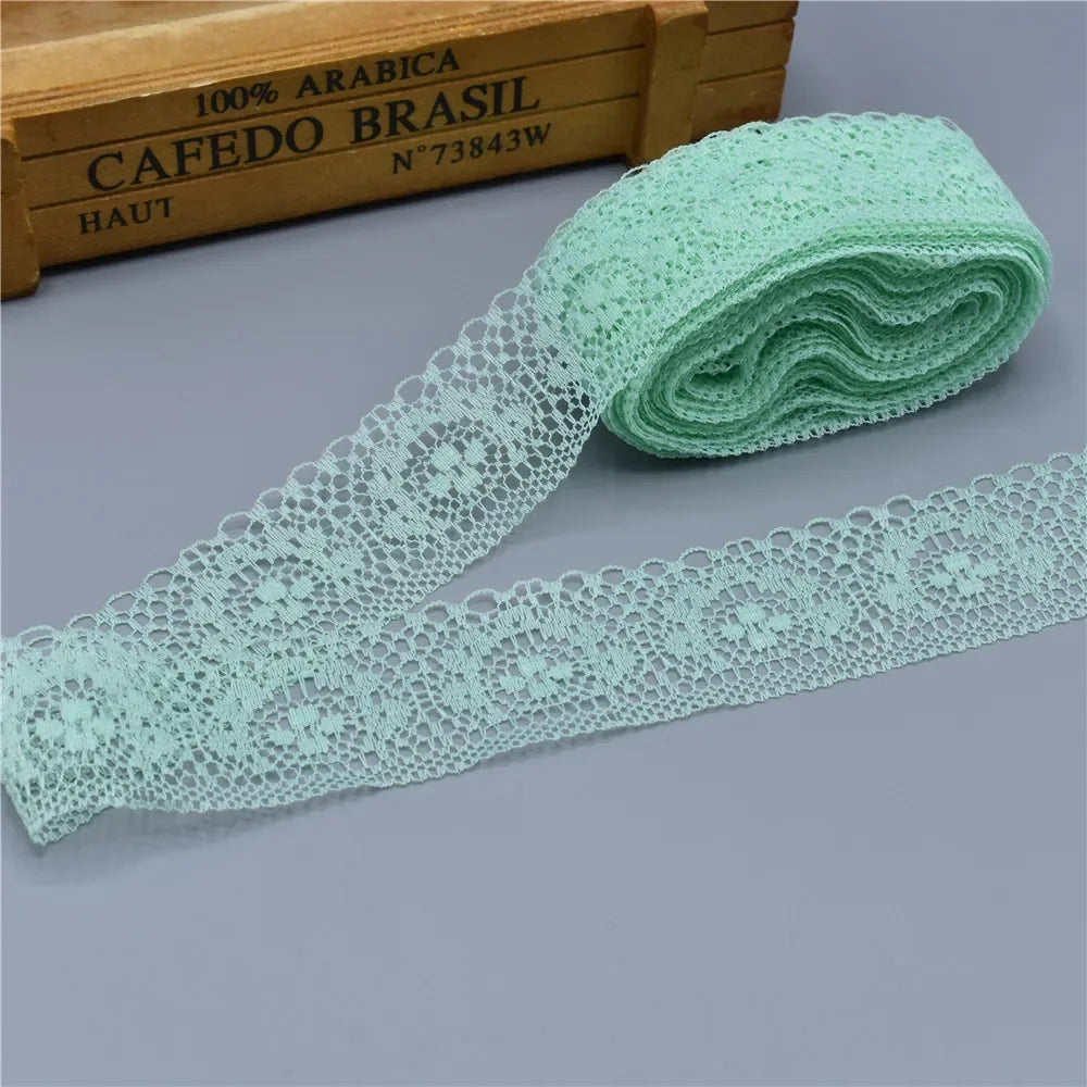 10 Yards/Lot High Quality Beautiful Lace Ribbon Tape 40MM Lace Trim DIY Embroidered For Sewing Decoration african lace fabric