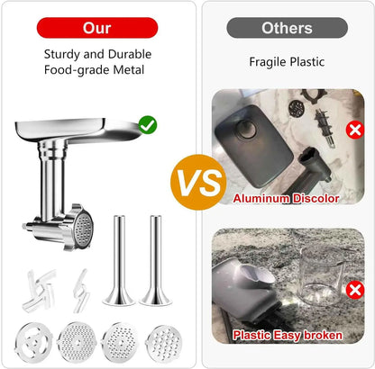 Metal Food Grinder Attachments for all KitchenAid chef and Cuisinart Stand Mixers SM-50 Series. Meat Grinders, Sausage Stuff