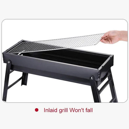 Neie Grouss BBQ Barbecue Grill klappt portable Holzkuel Outdoor Camping Picknick Picknetzer Klappbau kamping Barcole Grill