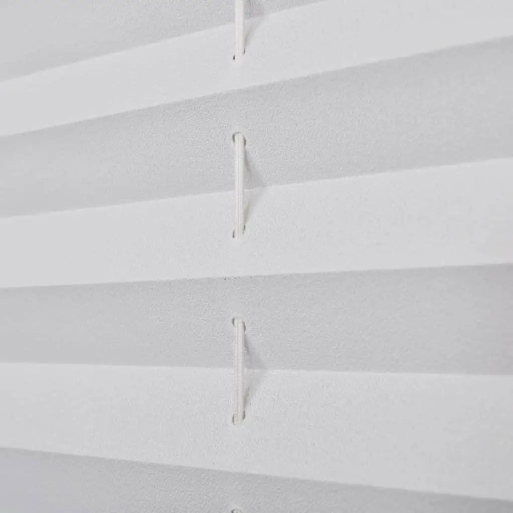 Sure! Here’s an optimized title for the product:White Blackout Pleated Shade 110x125 cm Privacy Light Blocking Curtain Blinds