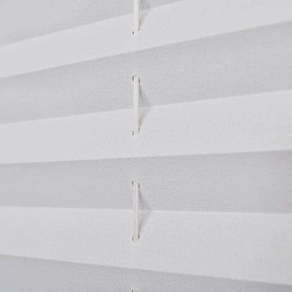 Sure! Here’s an optimized title for the product:White Blackout Pleated Shade 110x125 cm Privacy Light Blocking Curtain Blinds