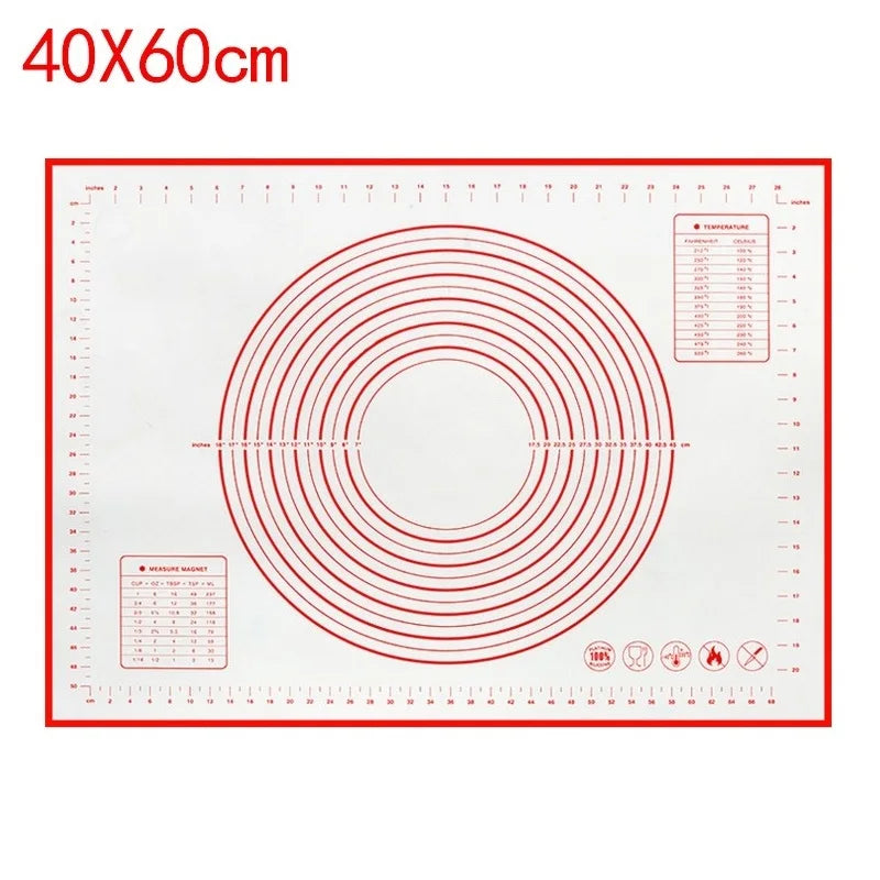 Large Kneading Dough Mat Silicone Table Mats Pad Sheet Baking Mat Pizza Cake Dough Maker NonStick Pastry Rolling Pad Bakeware