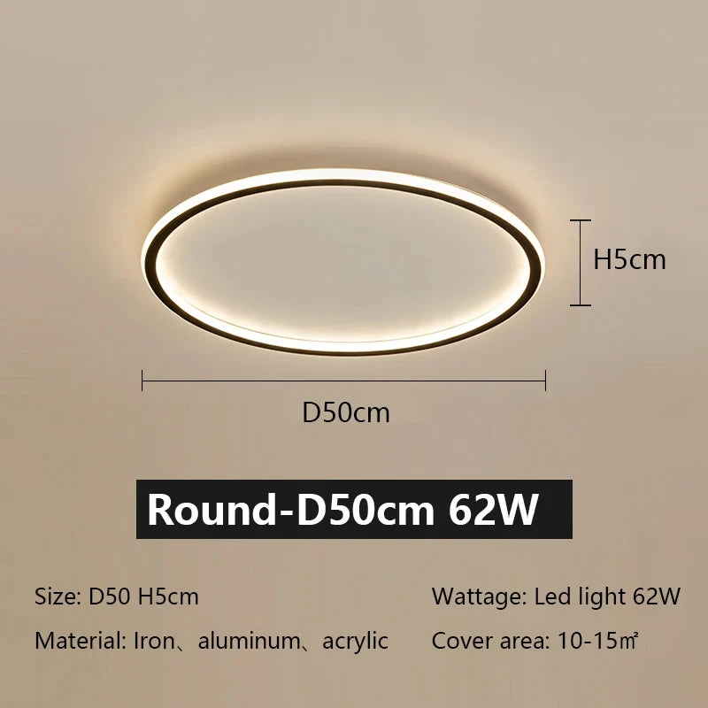 Ultrathin Minimalist LED Ceiling Light Nordic Circle Bedroom Lamp Home Decor Interior Living Room  Balcony Ceiling Pendant Lamp
