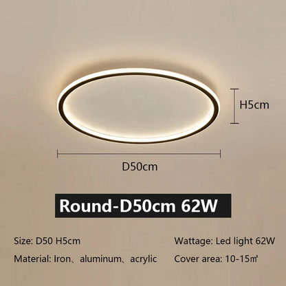 Ultrathin Minimalist LED Ceiling Light Nordic Circle Bedroom Lamp Home Decor Interior Living Room  Balcony Ceiling Pendant Lamp