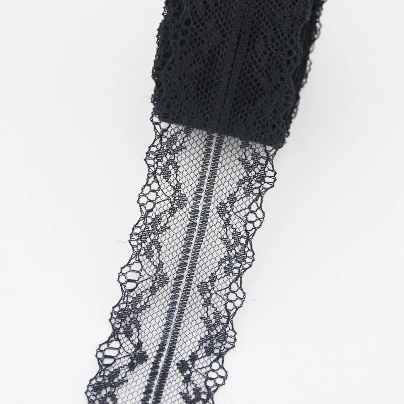 (10 yards/roll) Black lace fabric  ribbon Webbing Decoration Lovely gift packing Material