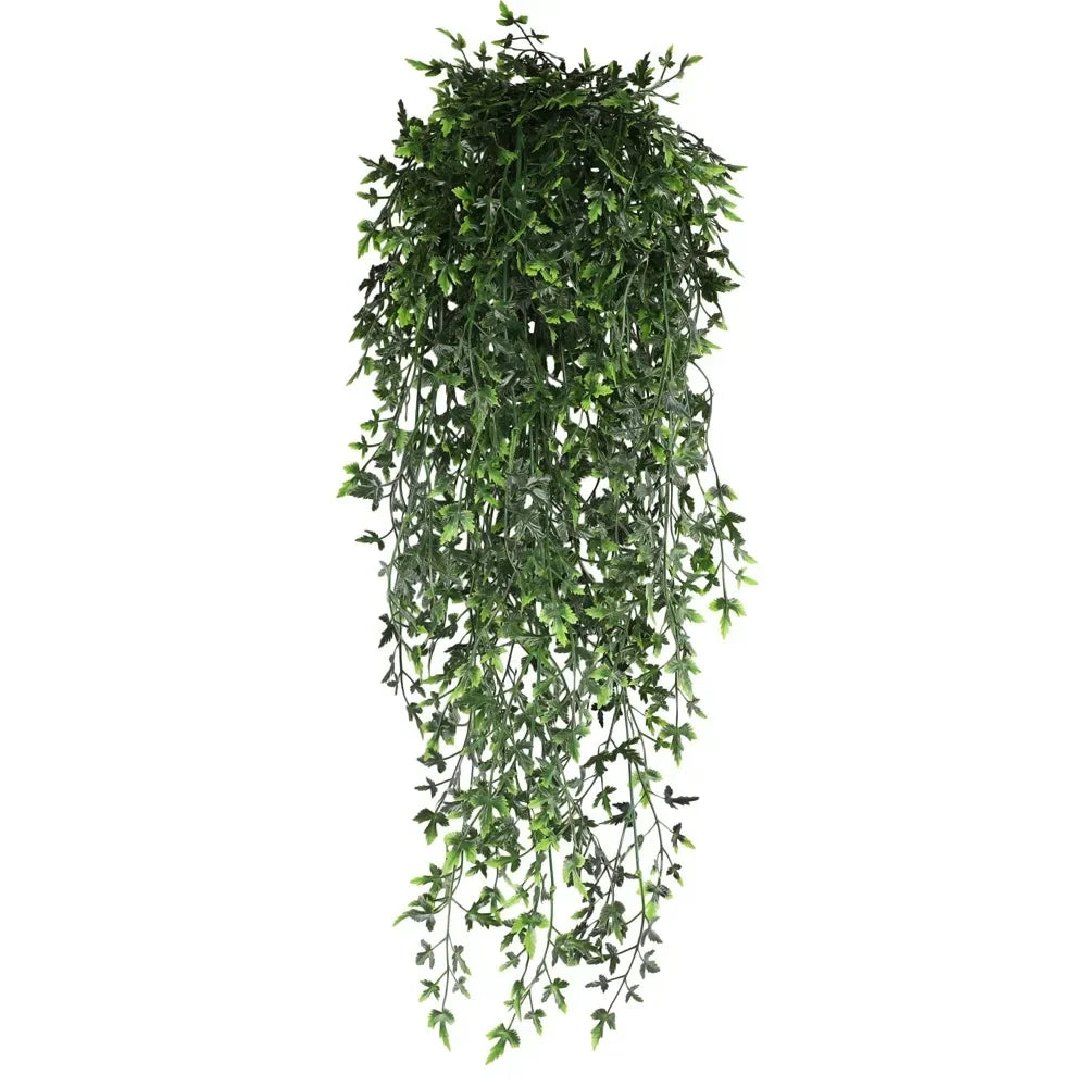 80cm Persian fern Leaves Vines Home Room Decor Hanging Artificial Plant Plastic Leaf Grass Wedding Party Wall Balcony Decoration