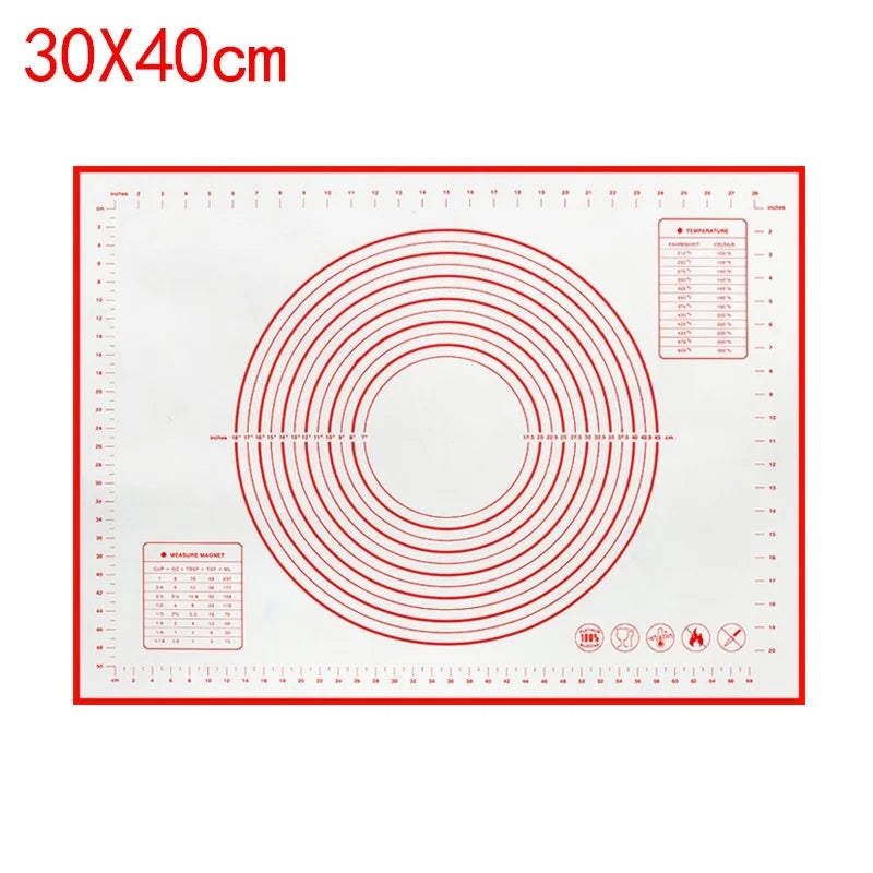 Large Kneading Dough Mat Silicone Table Mats Pad Sheet Baking Mat Pizza Cake Dough Maker NonStick Pastry Rolling Pad Bakeware