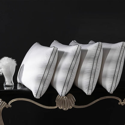 Luxury Bed Pillow 100% Goose Down 95% Fill 1200TC Pima - 50x70cm Down Pillow Queen King Size Pillowdown