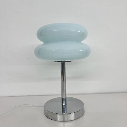 Macaron Glass Table Lamp Trichromatic Dimming Living Room Atmosphere Lamps Eye Protection Night Light Girl Bedroom Bedside Decor