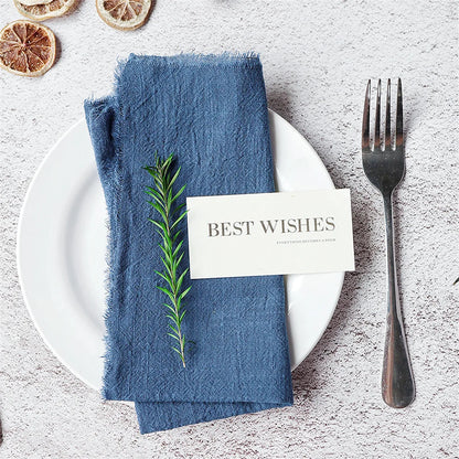 6PCS Napkins 32x32cm Cotton Cloth Gauze Retro Burr Rustic Kitchen Towel Dining Place Mat Wedding Party Linen Napkin Table Decor