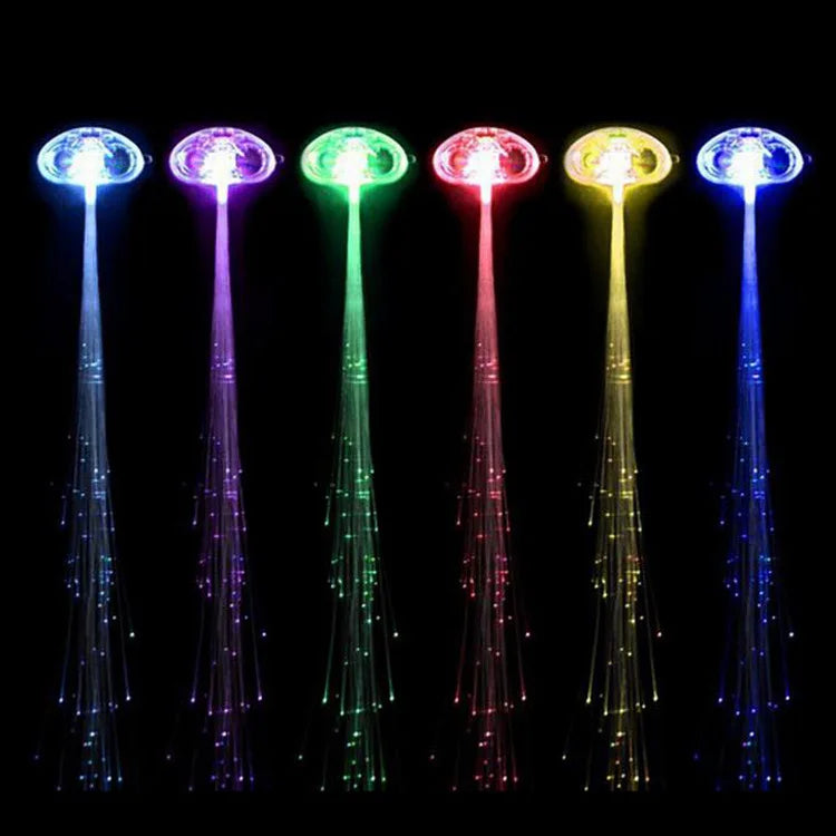 5/12 PCs Slor Brança de cabelo LED LED SLIGH BRANID NEON Party Glow in the Dark Christmas Lights Halloween Decoração Favor