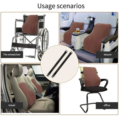 1pc Memory Foam Cushion para el asiento de automóvil sin deslizamiento para la oficina y las sillas de juego: admite lumbar y cintura - suave y cómodo