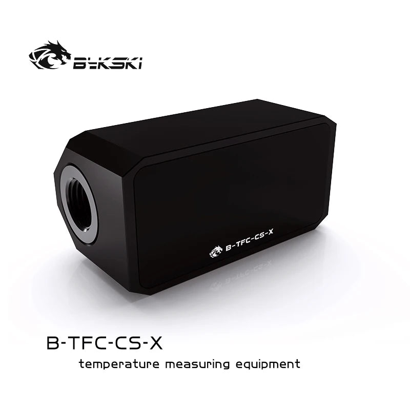 BYKSKI B-TFC-CS-X PC Medidor de flujo de refrigerador de líquido Termómetro de flujo temperamento 3 en 1 Monitor de enfriamiento de agua Pantalla OLED digital