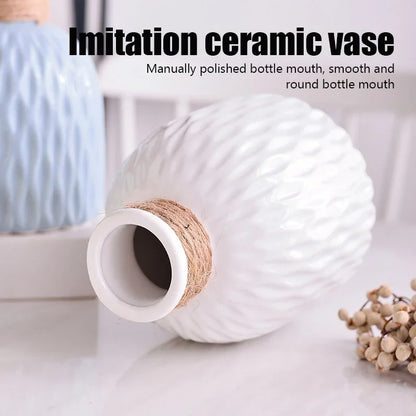 1PC Water Ripple Vase,Flower Pot Basket,Twine Plastic Vase,Small Fresh Flower Arrangement Vase,Scandinavian Home Decoration