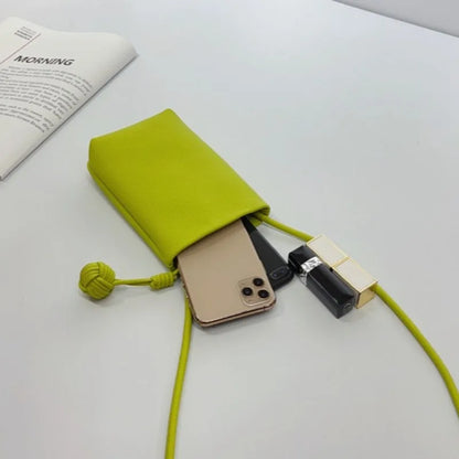 Women Leather Small Crossbody Bag Designer Cell Phone Bag Lightweight Fashion Shoulder Bag Ladies Travel Purse