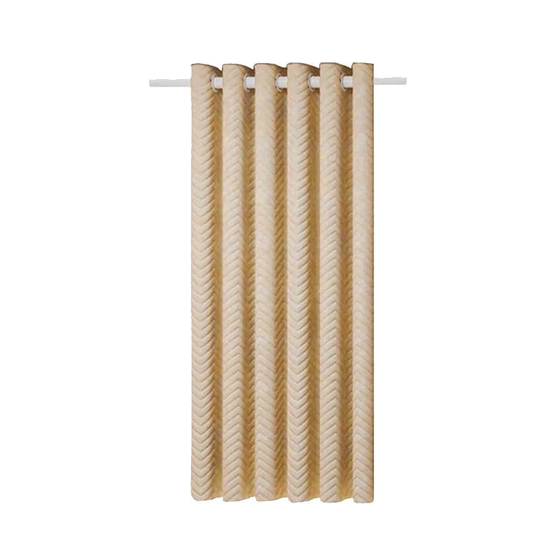 1pc Diamond-patterned warm-colored cold-proof and thermal curtain with light luxury French style - A must-have item for bedrooms