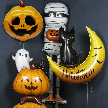 Halloweenowe balony nadmuchiwane gigantyczne stojące ducha czarownice pająk halloween folia ballons dla dzieci zabawki globos halloweenowe zapasy imprezowe